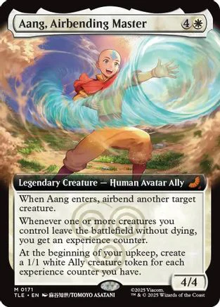 Aang, Airbending Master (Extended Art)  [Foil]  (TLE-171) - [Avatar: The Last Airbender: Eternal-Legal]