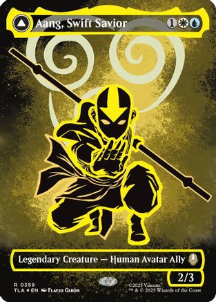 Aang, Swift Savior (Borderless) (Neon Ink Foil)  [Foil]  (TLA-359) - [Avatar: The Last Airbender]