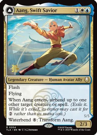 Aang, Swift Savior  [Foil]  (PRE-204) - [Prerelease Cards]
