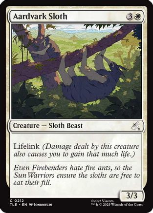 Aardvark Sloth  (TLE-212) - [Avatar: The Last Airbender: Eternal-Legal]