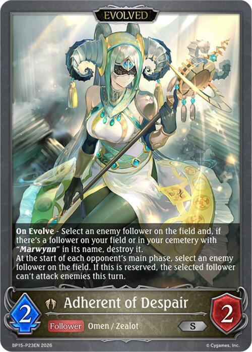 Adherent of Despair (Evolved) - P23 (Foil) - BP15: Trial of the Omens (BP15-P23EN)