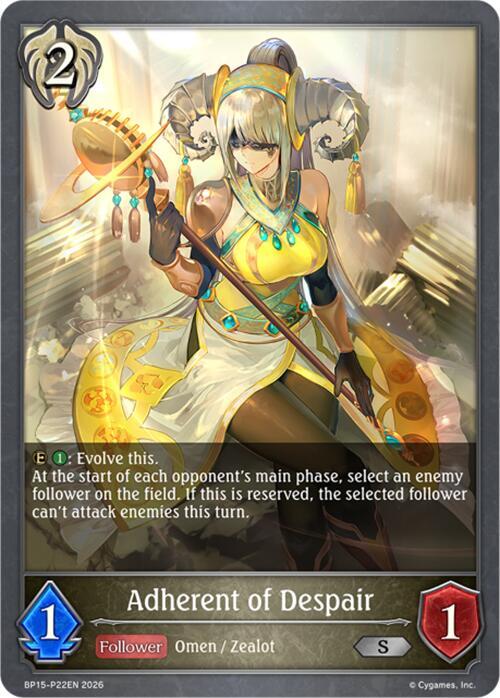 Adherent of Despair - P22 (Foil) - BP15: Trial of the Omens (BP15-P22EN)