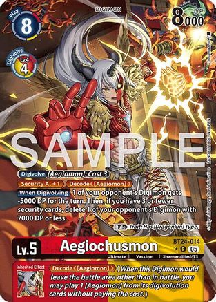 Aegiochusmon (Alternate Art) (BT24-014) - [Time Stranger] Foil