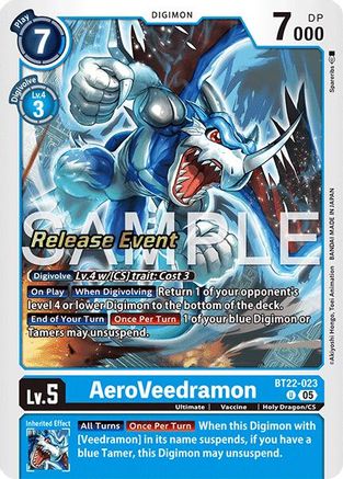 AeroVeedramon (BT22-023) - [Cyber Eden Release Event Cards] Foil