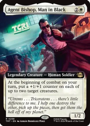 Agent Bishop, Man in Black (Extended Art)  [Foil]  (TMT-258) - [Teenage Mutant Ninja Turtles]