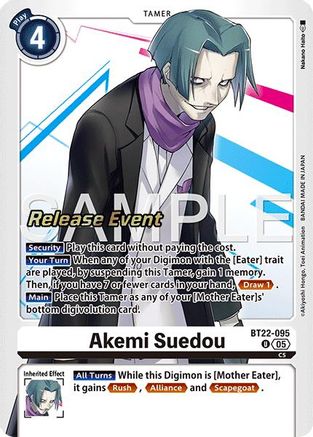 Akemi Suedou (BT22-095) - [Cyber Eden Release Event Cards] Foil