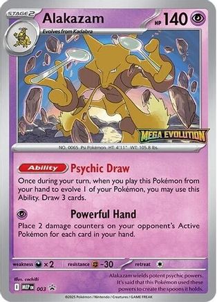 Alakazam - 003  - (003)  [ME Mega Evolution Promo]
