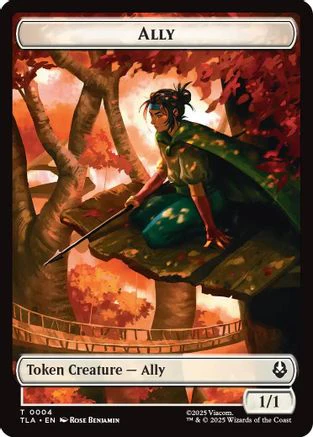 Ally (0004) // Clue (0015) Double-Sided Token  [Foil]  (TLA-4 // 15) - [Avatar: The Last Airbender]