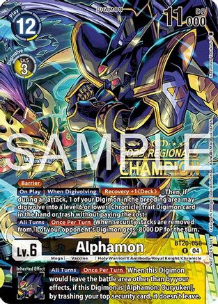 Alphamon (Regionals 25-26 Season 2 Champion) (BT20-056) - [Release Special Booster 2.0] Foil