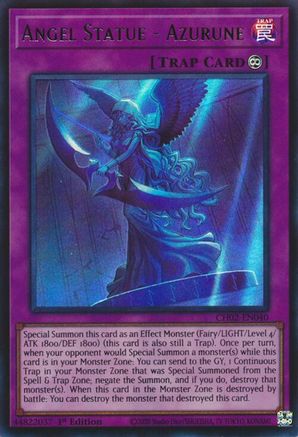 Angel Statue - Azurune [CH02-EN040] - THE CHRONICLES DECK: Spirit Charmers (All-Foil Edition) 1st Edition - Ultra Rare