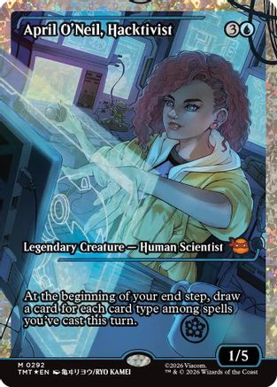 April O'Neil, Hacktivist (0292) (Showcase) (Fracture Foil)  [Foil]  (TMT-292) - [Teenage Mutant Ninja Turtles]