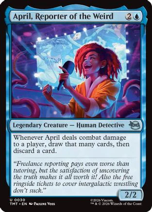 April, Reporter of the Weird  [Foil]  (TMT-030) - [Teenage Mutant Ninja Turtles]