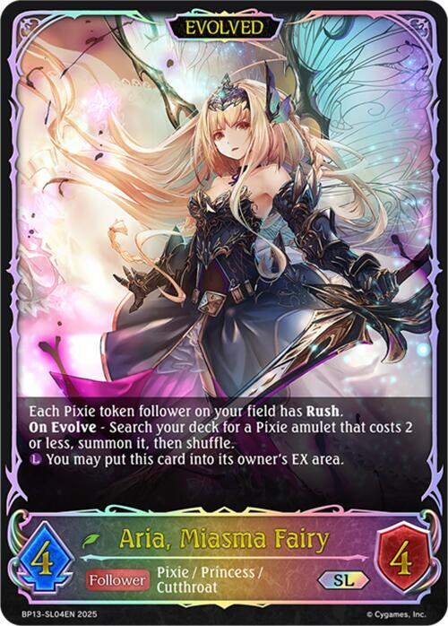 Aria, Miasma Fairy (Evolved) (SL) - BP13: Dominion of Darkness (BP13-SL04EN)
