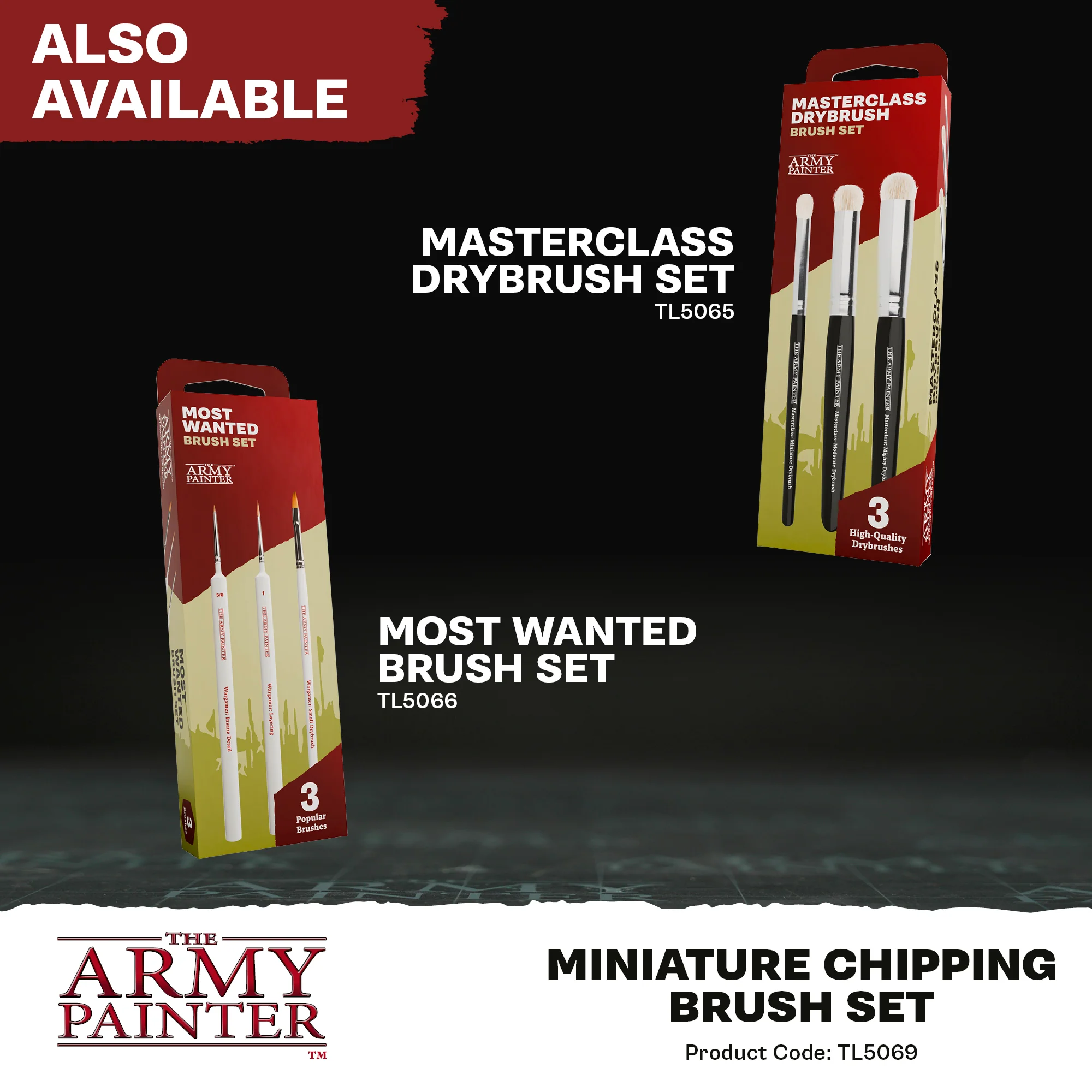 Army Painter Miniature Chipping Brush Set - Image 3
