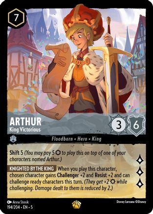 Arthur - King Victorious (194/204) - [Shimmering Skies] Cold Foil