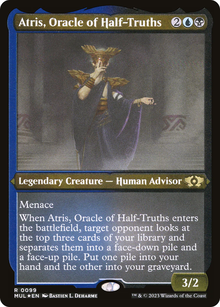 Atris, Oracle of Half-Truths (Foil Etched)  [Foil]  (MUL-099) - [Multiverse Legends]