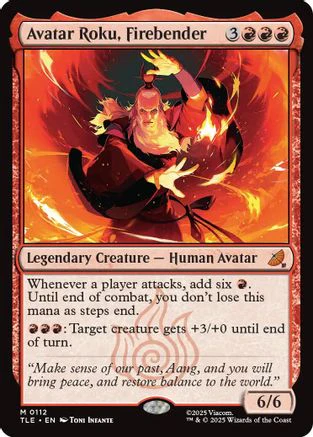 Avatar Roku, Firebender  [Foil]  (TLE-112) - [Avatar: The Last Airbender: Eternal-Legal]