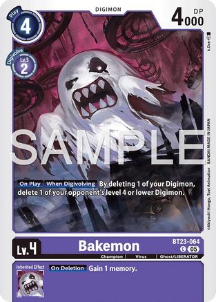 Bakemon (BT23-064) - [Hackers' Slumber]