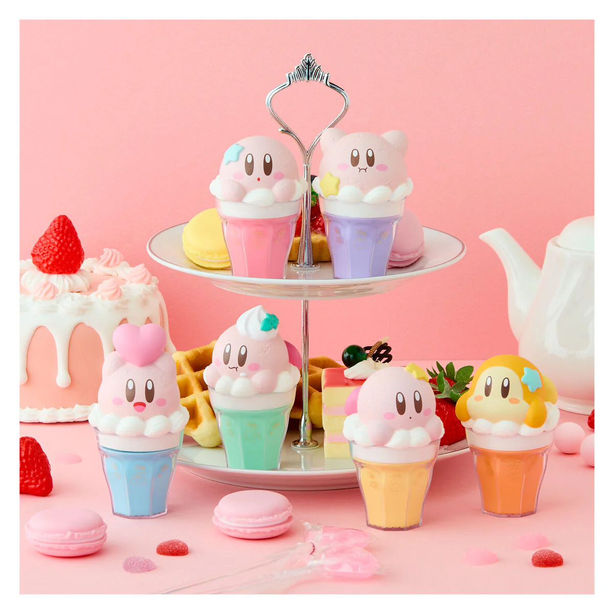 BANDAI KIRBY CHARALATTE FLOAT SHOKUGAN (1 Random PC)