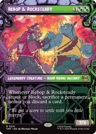 Bebop & Rocksteady (Showcase)  [Foil]  (TMT-241) - [Teenage Mutant Ninja Turtles]