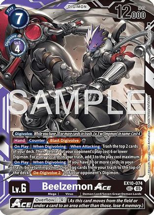 Beelzemon ACE (EX10-074) - [Sinister Order] Foil
