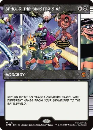 Behold the Sinister Six! (Showcase)  [Foil]  (SPM-221) - [Marvel's Spider-Man]