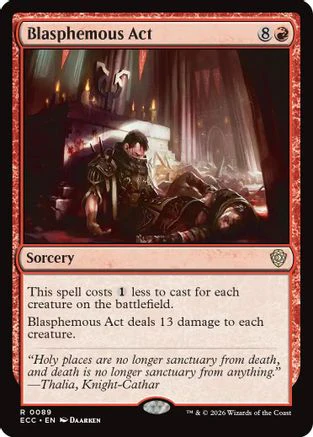 Blasphemous Act  (ECC-089) - [Commander: Lorwyn Eclipsed]