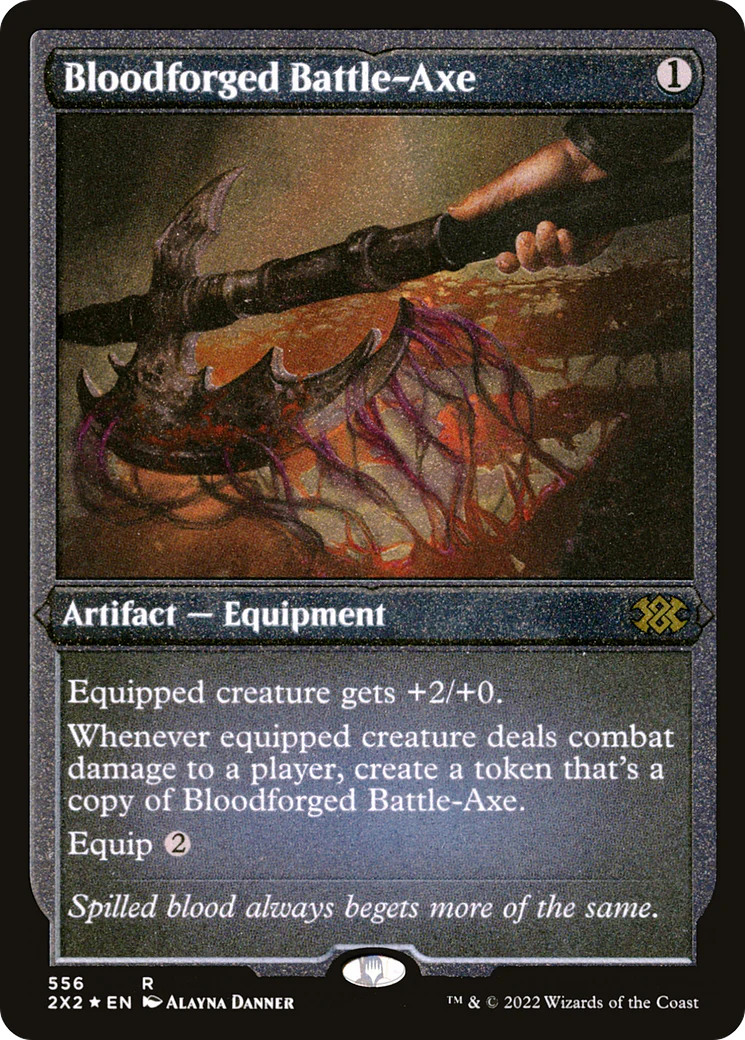 Bloodforged Battle-Axe  [Foil]  (2X2-556) - [Double Masters 2022]