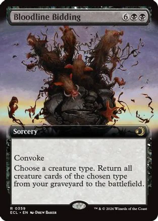 Bloodline Bidding (Extended Art)  [Foil]  (ECL-359) - [Lorwyn Eclipsed]