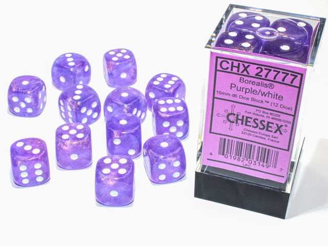 BOREALIS 12D6 PURPLE/WHITE LUMINARY 16MM