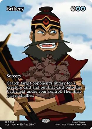 Bribery (Borderless)  [Foil]  (TLE-010) - [Avatar: The Last Airbender: Eternal-Legal]