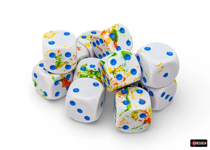 BRUSH 12D6 Breezy/blue 16mm Dice Block