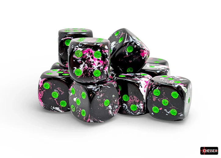 BRUSH 12D6 Paintball™/green 16mm Dice Block