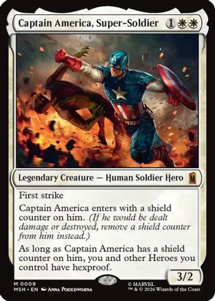 Captain America, Super-Soldier  (MSH-009) - [Marvel Super Heroes]