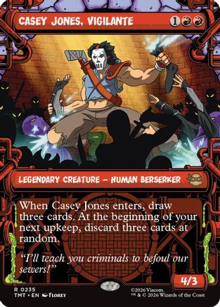 Casey Jones, Vigilante (0235) (Showcase)  [Foil]  (TMT-235) - [Teenage Mutant Ninja Turtles]
