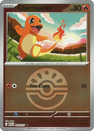 Charmander (Quick Ball) - (020) Reverse Holofoil [ME Ascended Heroes]