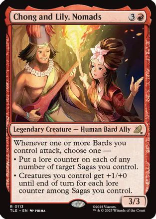Chong and Lily, Nomads  [Foil]  (TLE-113) - [Avatar: The Last Airbender: Eternal-Legal]