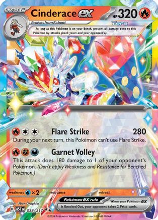 Cinderace ex - (038) Holofoil [ME Ascended Heroes]