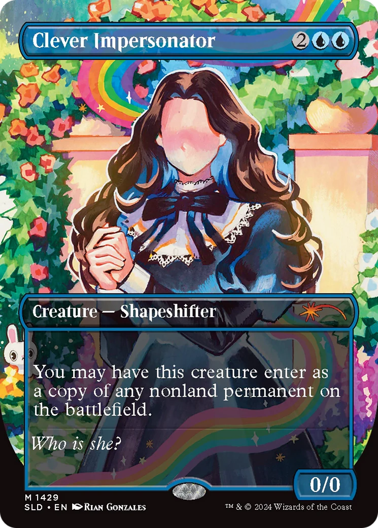 Clever Impersonator  [Foil]  (SLD-1429) - [Secret Lair Drop] (Borderless)