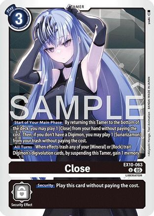 Close (EX10-063) - [Sinister Order]
