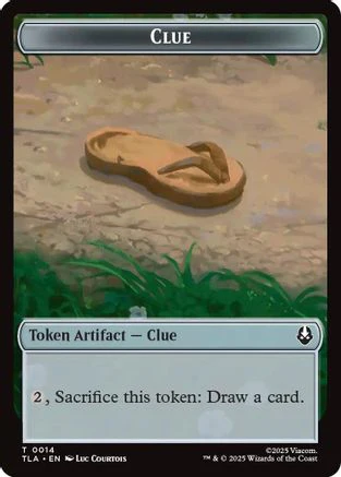 Clue (0014) // Copy (0002) Double-Sided Token  [Foil]  (TLA-14 // 2) - [Avatar: The Last Airbender]