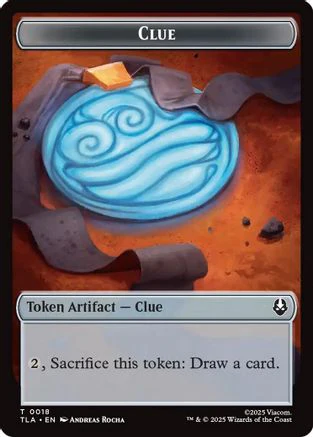 Clue (0018) // Food (0021) Double-Sided Tokens  (TLA-18 // 21) - [Avatar: The Last Airbender]
