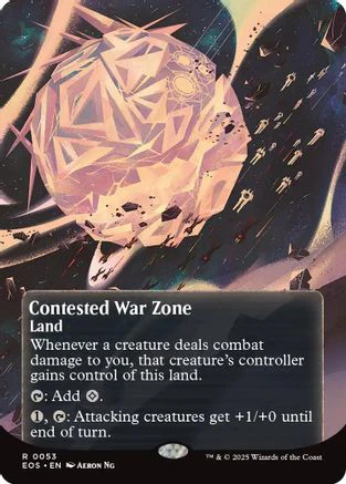 Contested War Zone (0053) (Borderless)  [Foil]  (EOS-053) - [Edge of Eternities: Stellar Sights]