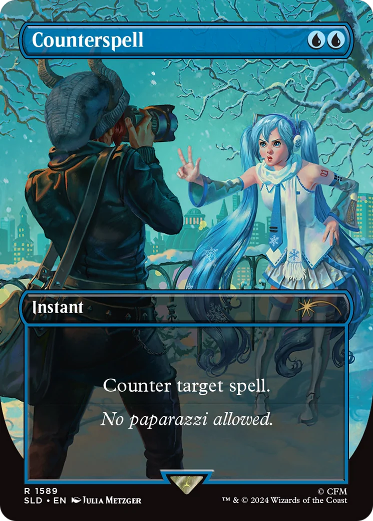 Counterspell [Japanese] [Foil]  (SLD-1589) - [Secret Lair Drop] (Borderless)