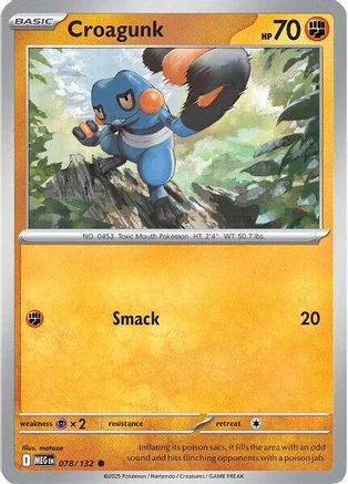 Croagunk - (078/132) Reverse Holofoil [ME01 Mega Evolution]