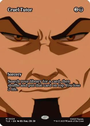 Cruel Tutor (Borderless)  (TLE-024) - [Avatar: The Last Airbender: Eternal-Legal]