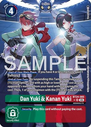 Dan Yuki & Kanan Yuki (Alternate Art) (BT24-085) - [Time Stranger] Foil