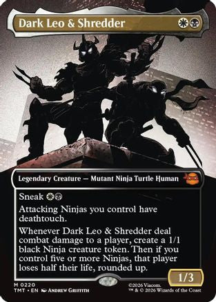 Dark Leo & Shredder (Borderless)  (TMT-220) - [Teenage Mutant Ninja Turtles]