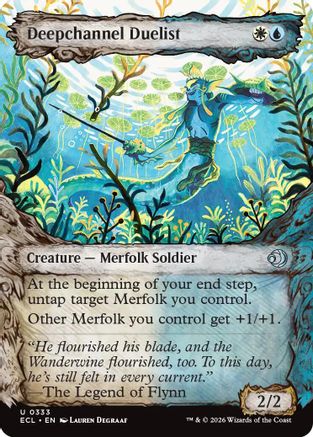 Deepchannel Duelist (Showcase)  [Foil]  (ECL-333) - [Lorwyn Eclipsed]