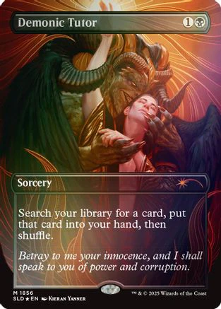 Demonic Tutor (Rainbow Foil)  [Foil]  (SLD-1856) - [Secret Lair Drop Series]